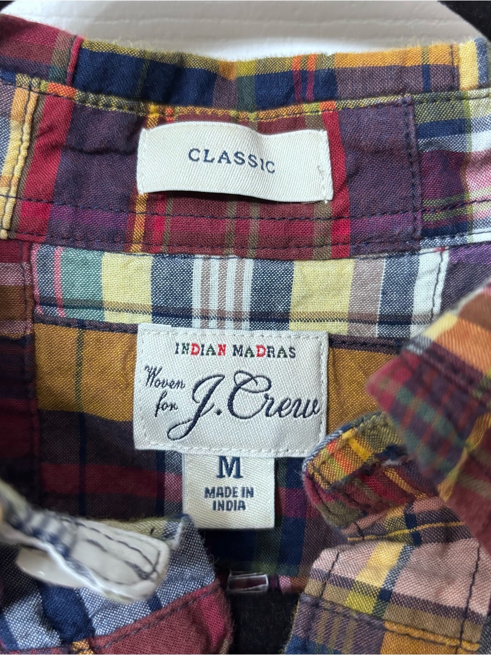 J. Crew Indian Madras shirt in plaid - #BH689 - Picture 3 of 5